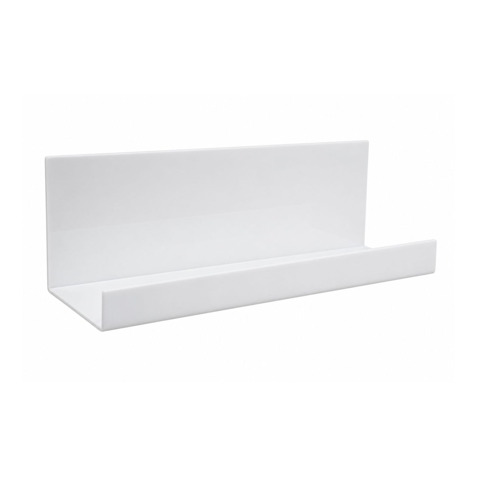 SMILEDRIVE® Floating Shelf for Wall | Multipurpose Acrylic Shelf for Kitchen, Bathroom, Vanity & Office | Self-Adhesive Wall Mounted No Drill Storage Organizer | White | 1 Shelf-image-38