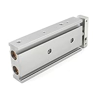 Heschen Doppelter Aluminium-Luftzylinder, CXSM 15-70, Führungsstangen-Platte doppelstabgeführt pneumatisches Gleitlager Gepolstert, 15mm Bohrung, 70mm Hub, doppelt wirkend