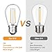 BRIMAX 25 Pack 2W S14 Replacement LED Bulbs,2700K Soft Warm White, Shatterproof Waterproof Outdoor String Light Bulbs Dimmable,E26 Medium Base,Plastic Edison Bulbs for Patio Garden