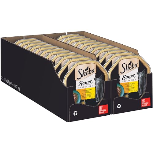 SHEBA Schale Nassfutter für Katzen Sauce Collection mit Truthahn Huhn und Gemüse 2 x 11 x 85g – Ansicht 4