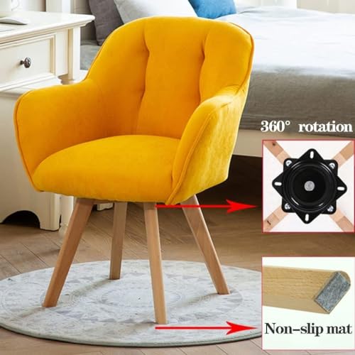 Fauteuil pivotant velours gris chaise bureau design sans roulette - 8