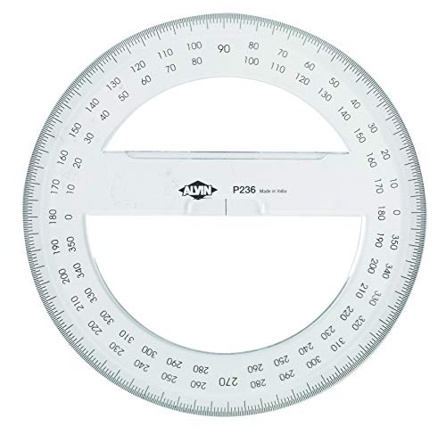 ALVIN P236, Circular Protractor, 360 Degrees - 6"
