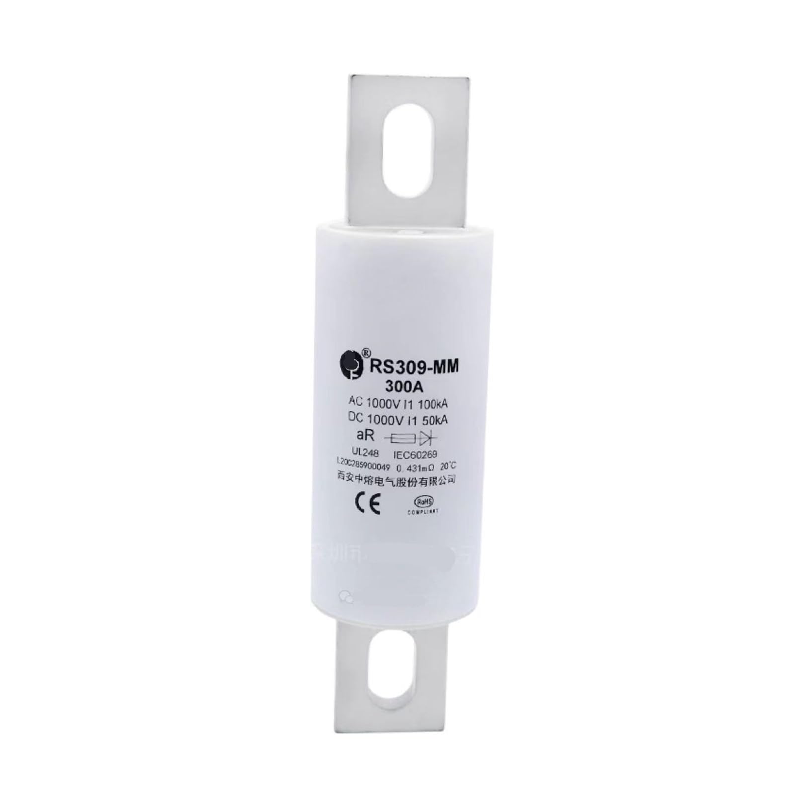 HCVYQMMJ RS309-MM 15A 35A 50A60A80A100A125A-150A-200A 250A 275A 300A 350A 400A 450A 500A 600A 700A 800A 1000VDC/VAC Bolted Fuse(RS309-MM-15A)