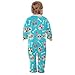 Emelivor Halloween Cat Skulls Blue Baby One-Piece Newborn Pajamas Cotton Sleepwear Outfits for Boys Girls Kids