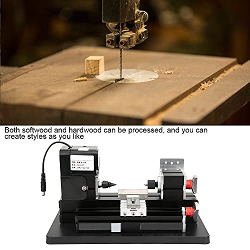 Vomeko Torno de metal para madeira mini Z20003M 24W para plásticos de engenharia, com controle de ve