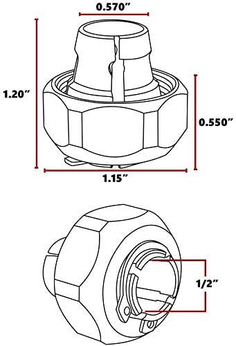 Homhelar 1/2 Inch Router Collet Replacement #TOP24