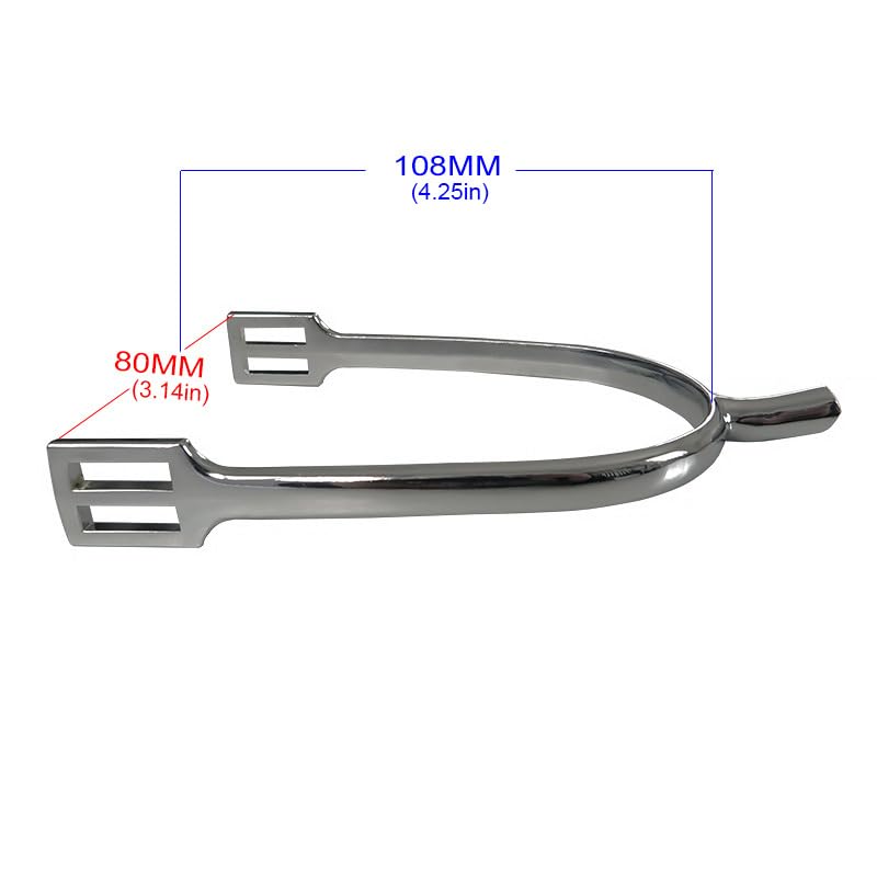 Éperons d'équitation de qualité supérieure en forme de U moulage de précision design lisse - 6