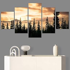 SIGNWIN 5 Panel Canvas Wall Art Setting in...
