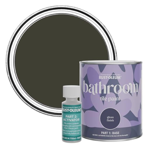 Rust-Oleum Water-Resistant Bathroom Tile Paint in Gloss Finish - Wallington 750ml