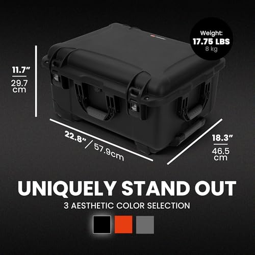Image of NANUK 950 Hard Case with Cubed Foam - Waterproof Travel Camera Hard Case with Wheels, 22.8 inch x 18.3 inch x 11.7 inch, Dustproof and Impact-Resistant, Ideal for Heavy Loads - Black