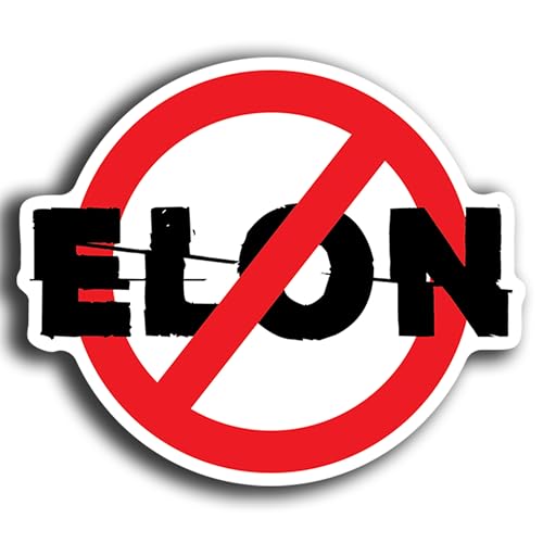 Anti Elon Musk Sticker - 5" x 4.25" Vinyl Decal