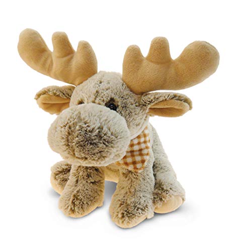 DolliBu Plush Moose Stuffed Animal - Soft Fur Huggable Floppy Moose, Adorable Playtime Brown Moose Plush Toy, Cute Wild Life Cuddle Gift, Super Soft Plush Doll Animal Toy for Kids & Adults - 12 Inch