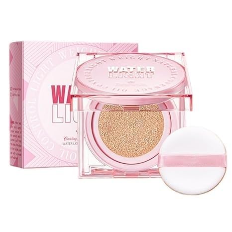 Glow Cushion Foundation Makeup, Jelly Cushion Foundation Pink Hydrating,Long-Lasting, Double Coverage, Cleanbeauty, Lightweight, Flawless