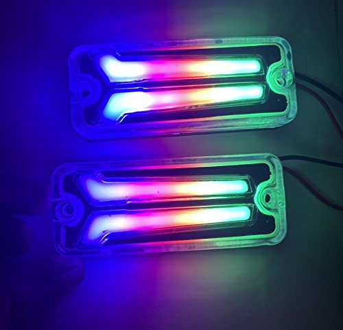 Image of AUTO MT 2PC VAN TRUCK CAR BUS LED LIGHT SIDE PANEL INDICATOR FOR ALL VEHICHLE MARUTI MARUTI 800 ALTO VAN BUS TRUCK MARUTI GYPSY KING (HOCKEY INDICATOR 2PC RAINBOW)