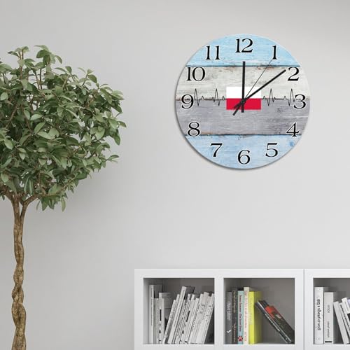 Horloge murale silencieuse Pologne de 38,1 cm à piles - 5