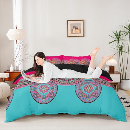 Erosebridal Bohemian Duvet Cover Sets 3 Pieces Exotic Style Bedding