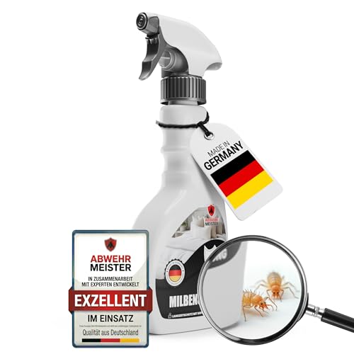 ABWEHR MEISTER Milbenspray für Matratzen & Polster 500 ml effektives Abwehrmittel gegen Hausstaubmilben giftfrei laborgeprüft Made in Germany (PT19)