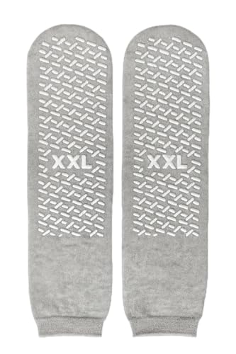 Image of 2XL Non Slip Sock, Extra Wide Slipper Socks, Gripper Socks, Non-Skid, Single Tread (Pack of 3)