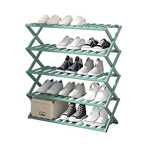 Étagère à chaussures pliante simple meuble de rangement utile à 5 niveaux