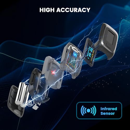 Vibeat Fingertip Pulse Oximeter, Blood Oxygen Saturation Monitor, Finger O2 Sensor with Pulse Rate, Batteries and Lanyard Included, Black - Image 3