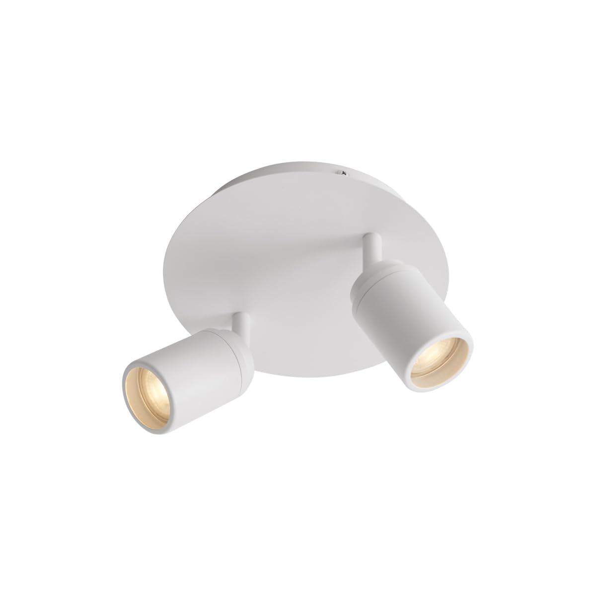 Qazqa White Bathroom Adjustable Spotlight, Ceiling Light - Ducha - Gu10, Max. 10W, 20Cm, Round, 2-Way, Ip44, Ideal For Kitchen, And Living Room