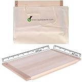 El eje de pasta de madera o tabla para amasar está hecho completamente de madera de tilo maciza, que son los mejores ejes para pasta, ya que son resistentes al corte, duraderos y aptos para el contacto con los alimentos.