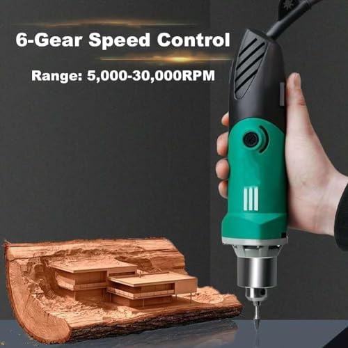 Electric Die Grinder 480W Electric Rotary Carver Tool, 6 Step Variable Speed Adjustment,30000RPM High Speed