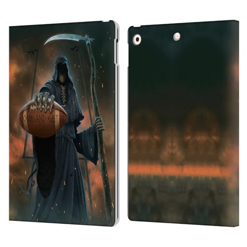 Étui Portefeuille en Cuir iPad 10.2 Head Case Designs Vincent HIE Crânes Housse de Protection