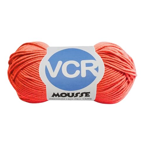 Image of VCR 4ply Neon Orange Yarn, 100 Grams Hank, 190 Meters Length, Acrylic Ball for Crochet and Knitting, Soft Crosia Threads, Pack of 1 Yarn, Suitable for DIY Crafts
