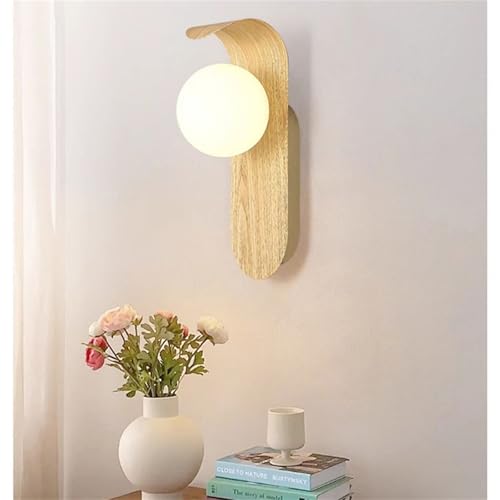 Aplique de pared de hierro y cristal de alta gama con sutil acabado textura nogal 7