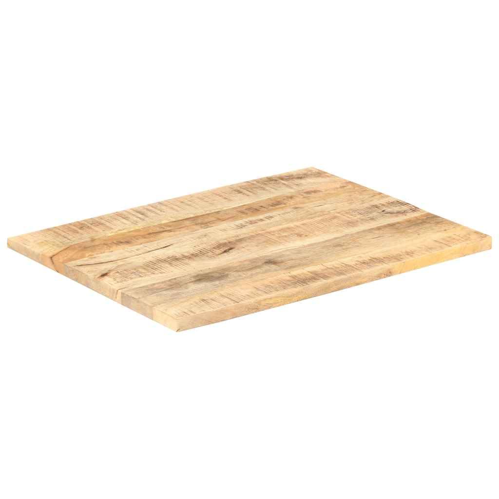 Tischplatte Massivholz Mango 80 x 60 cm, 25-27 mm, poliert und lasiert, holzplatte für Schreibtisch, arbeitsplatte, esstisch, tischplatte zubehör für DIY Bauen renovieren