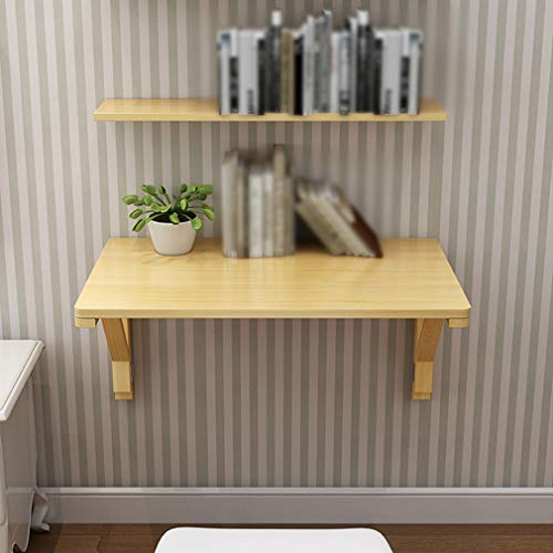 Table pliante murale cuisine établi bois de pin rabattable 80x40