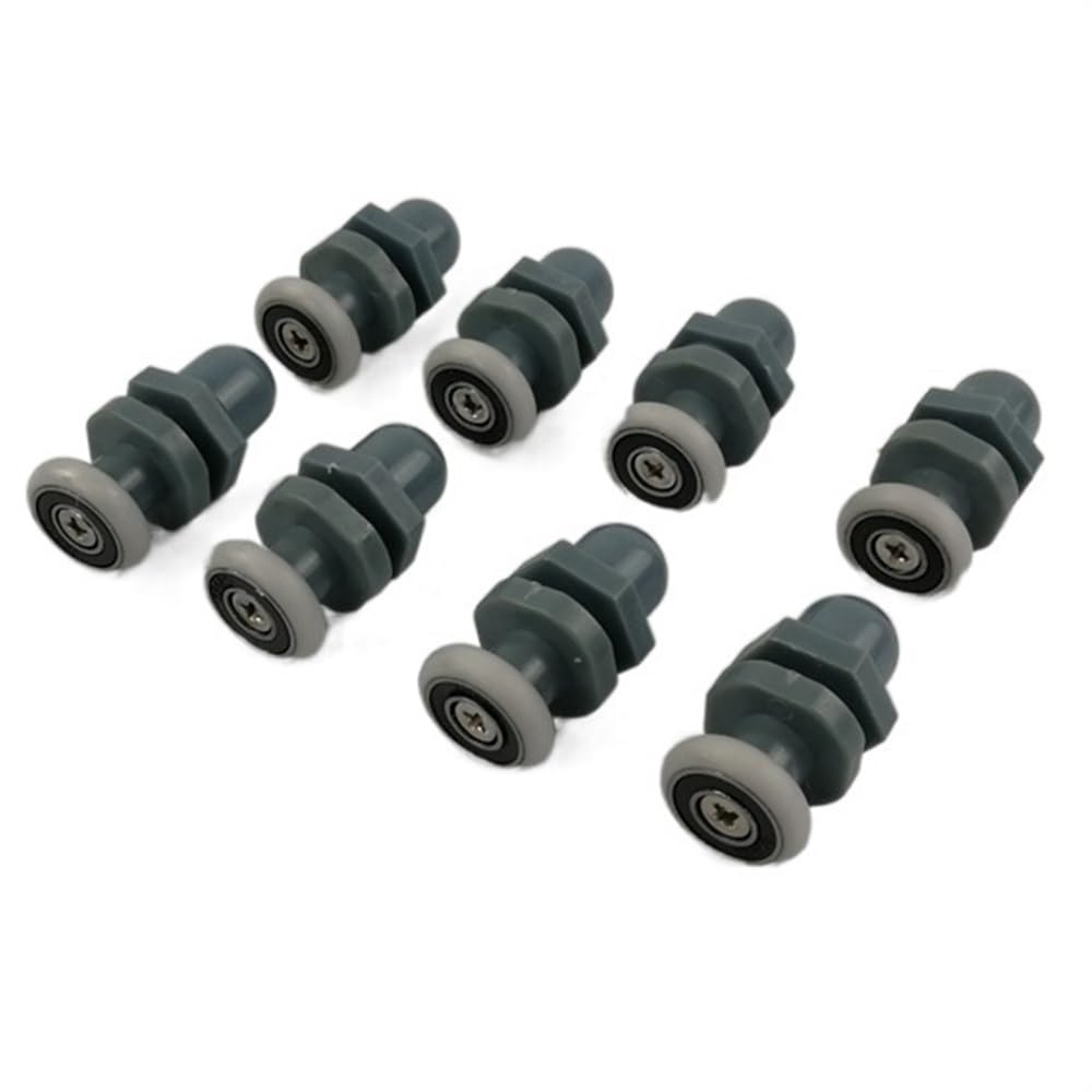 Shower Door Rollers 4pcs-8pcs/set Sliding Shower Door Nylon Runner/Rollers/Wheels/Pulley Diameter 19mm/23mm/25mm/27mm Room Cabin Accessories(8pcs,27mm)