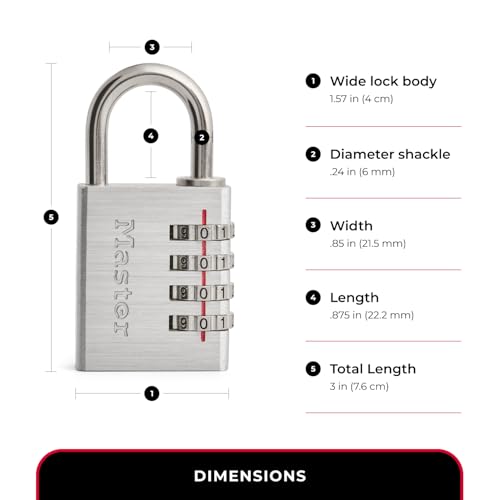 Image of Master Lock Set Your Own Combination Padlock, 40 Pack, Silver 643EC4