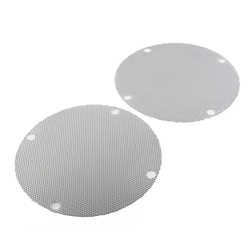 Lirun 2 PCS Motorcycle Iron Mesh Speaker Grills, Rear Speaker Grille Cover for Harley Touring FLHTCSE, EFI FLHTCI, FLHTC, EFI FLHTI, FLHT, FLHXXX, Chrome