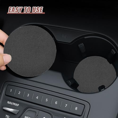 2PCS Portavasos de Cuero Antideslizante para Auto miniatura 4