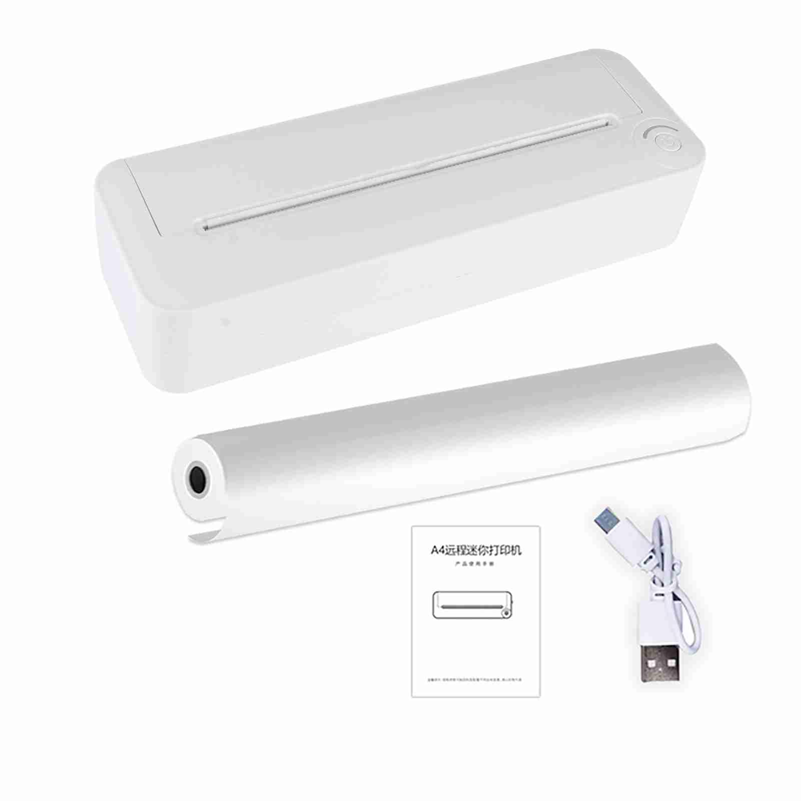 HUIOP Stampante Portatile,Stampante Portatile per Carta A4 Stampa Termica Wireless BT Connect Compatibile con iOS e Android Supporto per Stampante Fotografica Mobile Larghezza 210 mm per Viaggi