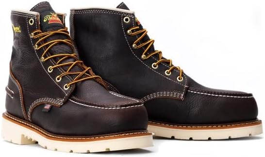 Miniatura 5 de Thorogood Serie 1957 - Botas de trabajo impermeables de 6 pulgadas con puntera de acero para hombre, cuero de grano completo con punta de mocasín,