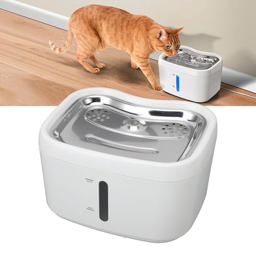 Fuente de agua inteligente para gato con batería recargable miniatura 5