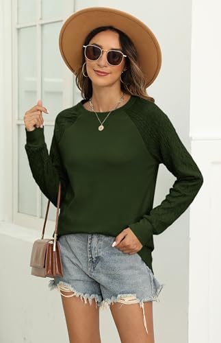 Image of Bluetime Women's Long Sleeve Sweatshirts Fall Crewneck Tunic Tops Casual