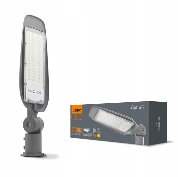 Lampa uliczna Videx 100 W 10000 lm zasilanie sieciowe IK07 IP65
