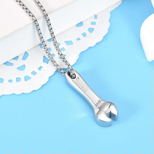 Colgante de urna para cenizas en forma de llave inglesa grabable 3