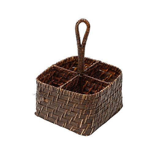 PORTA TALHERES RATTAN 19x19x27cm