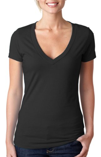 Next Level Women's Rib Knit Short Sleeve Deep...