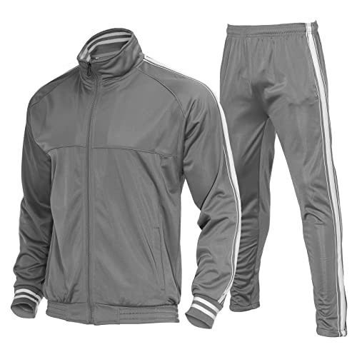 Men's Tracksuits 2 Piece Long Sleeve Athletic Full Zip Sweatsuits Jogging Suits Set
