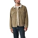Levi's Men's Relaxed Fit Sherpa Trucker, Timber Wolf (Non Stretch), Medium Standard