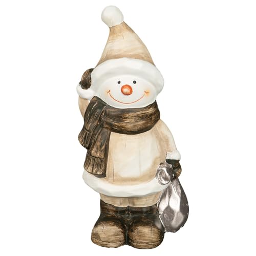 Ideen mit Herz Deko-Figur Schneemann | Keramik-Figur | Weihnachten |...