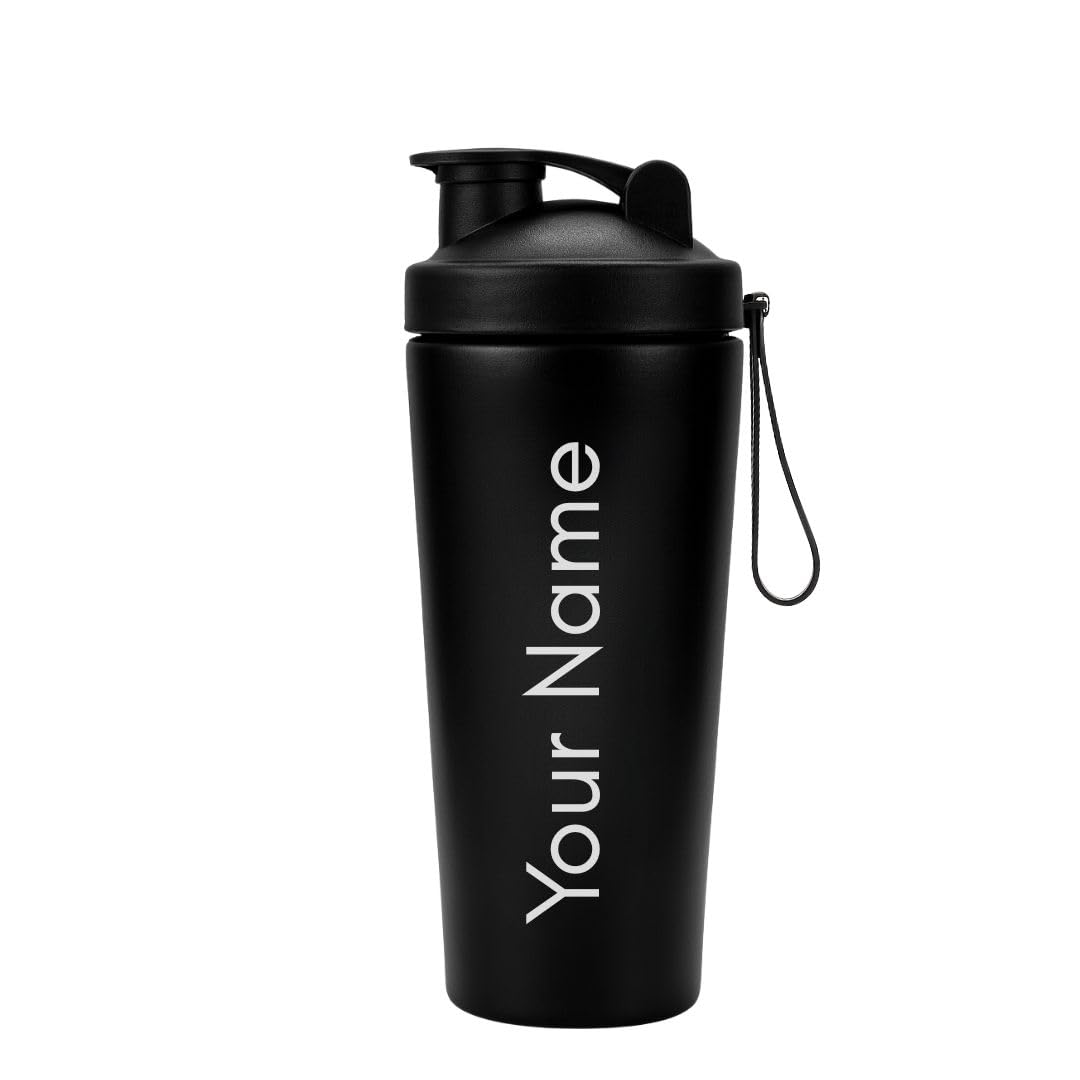 VOIK Customised Stainless Steel Gym Shaker 800ml | ISI Marked | Leakproof Protein Bottle | BPA-Free Steel | Anti-Skid Base | Made in India-image-27