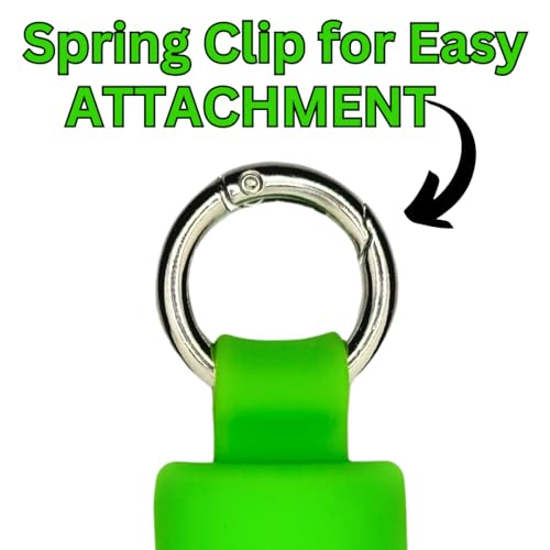 Mini Keychain Lighter Holder with Spring Clip | J5 Green Pouch Sleeve Case for Small J5 Lighters | 10 Color Options | Lighter Not Included (Green)