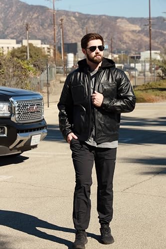 Victory Outfitters Men's Genuine Leather Jacket Multi Pocket Racing Jacket Motorcycle Jacket 6